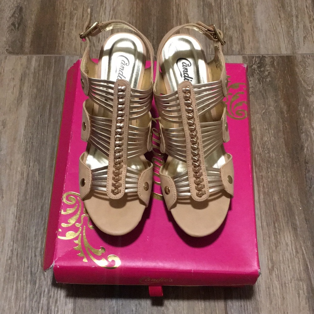 Vivien Cognac Wedges